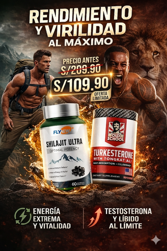 SHILAJIT ULTRA® + TURKESTERONE®: EL COMBO DEFINITIVO PARA RENDIMIENTO Y VIRILIDAD